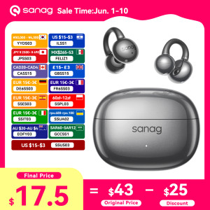 Sanag Z60S Ohrclip auf OWS-Kopfhörern, HiFi-Sound, offenes Ohr, Audífonos Bluetooth-Funkkopfhörer, Flash-Sale, Headset