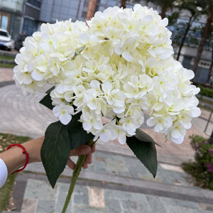 Uflower 5-köpfe Hortensienstrauß aus Seide, künstliche Blumen für Party, Hochzeit, Wohnzimmer, Dekoration, Zubehör, Heimdekoration, künstliche Blumen