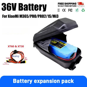 Aleaivy 36V 12Ah Parallel-Akku für Xiaomi M365/PRO/PRO2/1S/Mi3, zusätzlicher Erweiterungsakku mit Tasche, ESSENTIAL Range Upgrade Kit