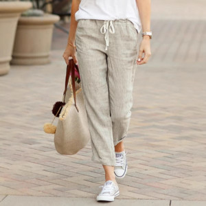 NONE Elegante Feste Kordelzug Gerade Hosen Mode Frauen Y2K Tasche Lose Baumwolle Elastische Taille Baggy Hose Casual Sweatpant Hosen