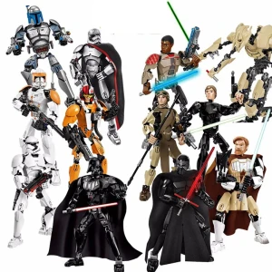 Hot Toys Space Wars Baubare Actionfiguren Kylo Ren Chewbacca Boba Jango Fett General Grievous Toys für Kinder (KSZ605/617/326)