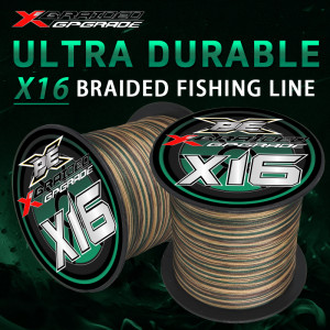 YGKX Angelschnüre, X16 Stränge, geflochtene PE-Schnur, 300/500 m, Japan, glatte Multifilament-Schnur, Karpfen-Fliegenfischen-Draht, stark, 16-fach