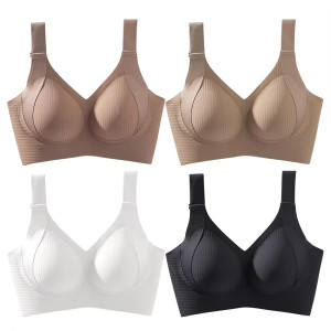 NONE 1/2PCS naadloos damesondergoed, dunne stijl, grote borsten, kleine borsten, geen draden, pull-up en anti-verslapping grote maat bh skin white