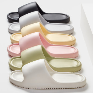 NONE Damen-Hausschuhe, edle Hausschuhe für den Heimgebrauch, dicke Sohlen, für den Innenbereich, Sommer-Brot-Sandalen für Männer, Paare, Badezimmer,