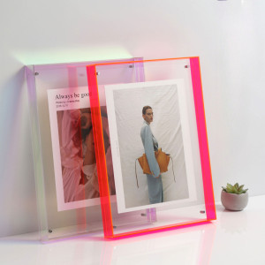 NONE Transparenter Acryl-Fotorahmen, DIY-Poster, Malerei, Flur, Schlafzimmer, Wanddekoration, Ins-Stil, Tisch-Bilderrahmen