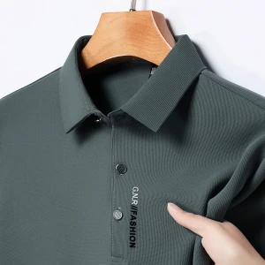 NONE Herren-Poloshirt, kurzärmelig, einfarbig, atmungsaktiv, bequem, elastisch, Top, Neuheiten, lässiger Business-Stil