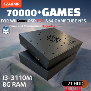 LZAKMR 8G Ram 2T Rom Nieuwe Upgrade Retro Gaming Apparaat 70000 + Games voor Wii 260 PS2 DC PSP GAMECUBE 2T Geladen X8 Pro Console Windows 11 black