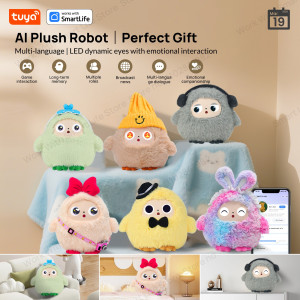 tuya（安全防护） KI-Plüschtier mit intelligenten Stimmen und LED-Augen, interaktiver Begleiter für Kinder/Erwachsene ‌ Geschenkfertig, wiederaufladbar, für