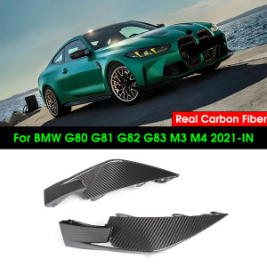 NONE Real Dry Carbon Fiber Front Bumper Lip Canards Diffusor Für BMW M3 G80 M4 G82 G83 2021-IN Auto Styling splitter Spoiler