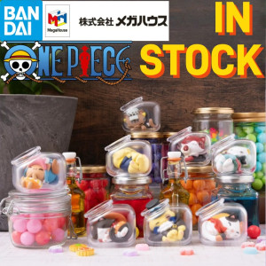 Bandai N Stock 100 % echte Mh One Piece Anime-Figur Piratenkönig Strohhut Ruffy Bottle Cat Goodnight Series Blind Box Süßes Geschenk