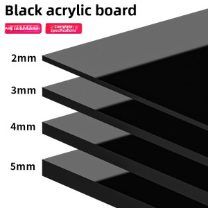 NONE Spiegel-Lichtplatte aus Schwarzem Acryl, Reflektierende Methacrylat-Platte, Maßgefertigtes DIY-Bastelprojekt, Schild, Tischnummernschild