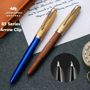 NONE Jinhao 85 Füllfederhalter, Holz/Kupfer, Material, Gold, Pfeilklemme, luxuriöse, elegante Stifte, Schreibstift, Schreibwaren, Büro, Schulbedarf