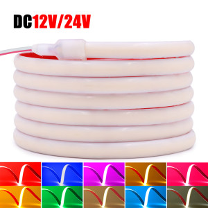 RGBCW IP68 Wasserdichter COB LED Neon-Lichtstreifen 12V 24V 5m 10m 15m 20m 0,5m 320/LED Flexibles Band Silikon-Röhrenlicht RA90
