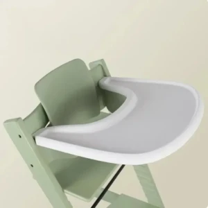 NONE Kinderen Eetkamerstoel Accessoires Groeistoel Eetbord Baby's Stoel Tafelplaat ABS Hoog Dienblad Hoge Baby Grey Fence