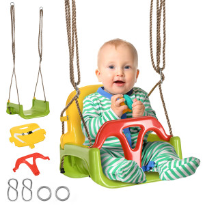 Outsunny 3-in-1 babyschommel met afneembare rugleuning 42X33X120-180 cm Dark Blue