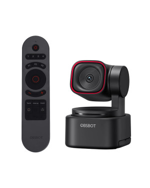 OBSBOT Tiny 3 Lite AI Spatial Audio 4K Webcam & Remote-AI Tracking PTZ-camera met 1/2" CMOS, Tri-Mic, spraakbesturing, 120FPS Tiny 3 Lite