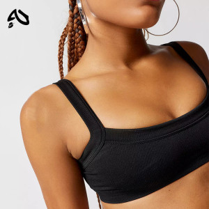 MCAO Original Sommer-Strickoberteil für Damen, einfarbig, elastisch, gerippt, ärmellos, Streetwear, kurz, sexy Crop-Tops, Weste, Damenoberteil