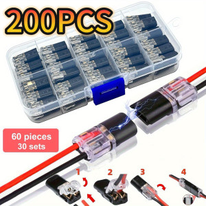 NONE Elektrische draadconnector zonder strippen snelle dubbele lijn kabelverbinding afneembare automobiele terminalplug universeel hoogwaardige