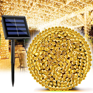 ZTree Solarbetriebene LED-Lichterkette für den Außenbereich, wasserdicht, Lichterkette, Solar-Girlande für Terrasse, Hochzeit, Weihnachten,