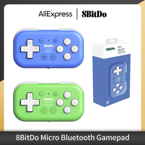 8Bitdo Micro Bluetooth Gamepad Mini-Gamecontroller im Taschenformat für Switch, Android und Raspberry Pi, unterstützt den Tastaturmodus