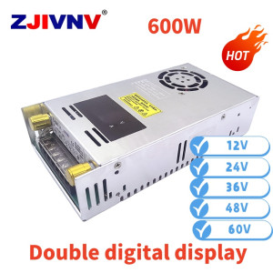 ZJIVNV 600 W einstellbare Spannung und Strom 0–12 V, 24 V, 36 V, 48 V, 50 V, 60 V, 80 V, Schaltnetzteil, Digitalanzeige, AC–DC, SMPs, Netzteil, CC CV