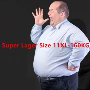 Bamboople 11XL-10XL-9XL-8XL-7XL Super große Größe 2024 Neues Herren-Langarmhemd, einzelne Brusttasche, Arbeit, Business, formelles soziales Hemd