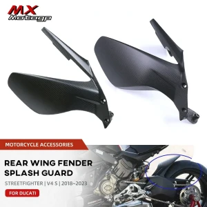 MXMOTOGP Kohle faser Motorrad Heck Kotflügel Kotflügel Spritz schutz für Ducati Panigale v4s v4r v4 Street fighter v4/s 2015-2018