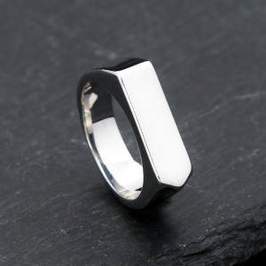 TOGA PULLA Mode 316L Edelstahl Einfache Ringe Für Männer Frauen Punk Hip Hop Square Band Flache Top Siegelring Charme Partei Schmuck Geschenke