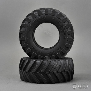 Wheelfun Ersatzteile Gummi Hinterrad Reifen Reifen Zubehör für Spielzeug LESU 1/14 RC Hydrauliktraktor AOUE 1050 Auto Fahrzeugmodell
