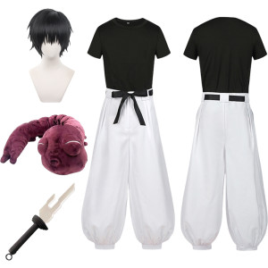 NONE Jujutsu JJK Manga Anime Fushiguro Toji Satoru Gegenseitige Hilfe Kospy Kos Tsume Perücke T-shi RT Hosen Rose Net Haween Churistmas Technique ft