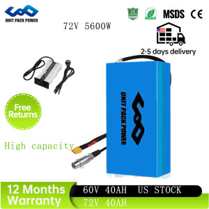 UNITPACKPOWER 48V 40Ah 60V 72V E-Bike Akku-Pack 52V 25AH 36V Elektrofahrrad E-Scooter Batterie 4400W 500W 750W 1000W 1500W 1800W 2000W 3000W