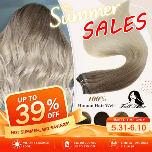 Full Shine Volledige Glans Menselijk Haar Inslag Extensions Haarbundels Ombre Blonde Kleur 100g Naaien Zijdeachtige Rechte Remy Huid Dubbele inslag