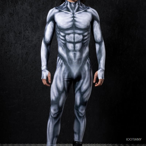 QAZH Mechanische Muskelserie Zentai Herren Halloween Body Punk Erwachsene Cosplay Kostüm Body Karneval Party Macho Kostüm 2025