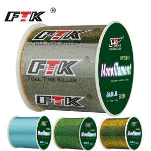 NONE Ftk 500m Gold super starke unsichtbare Karpfen Angelschnur 4,13 lb-34,32 lb Fluor kohlen wasserstoff sinkende gefleckte Mono filament schnur zum