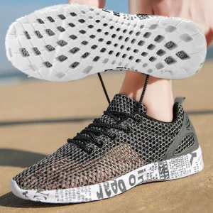 QIFENG Hohe Qualität Sommer Herren Casual Schuhe Aqua Schuhe Herkunft Air Mesh Turnschuhe Mode Schaum Sport Schuhe Strand Schuhe Wasser Schuhe