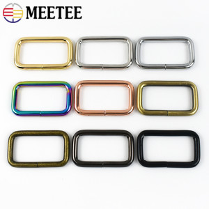 Meetee 5/10 Stück 13–50 mm rechteckige Metallschnallen O D-Ring Gurtband Gürtel Lederringe Verschluss Handtaschengurt Clip Einsteller Haken Zubehör