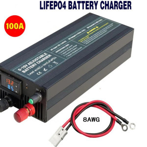 ZJMZYM 12V Lithium batterie intelligentes Ladegerät 60a 85a spannungs verstellbar 14,6 V 100a Lithium eisen phosphat Batterie adapter