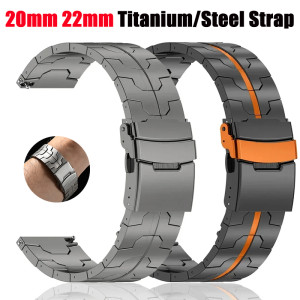 Geekthink 20mm 22mm Titan Armband für Huawei Watch5 GT5 Pro GT4 46mm Metall Luxus Armband Für Samsung Galaxy 7 6 4 5 44mm 40mm Männer Band