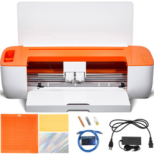 SucceBuy Vinyl Cutter Machine Computer Windows Software 3 Blades Penhouder 14 Inch 375 MM Max Papierinvoer Printer Snijplotter