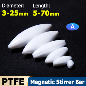 NONE 1–50 Stück Typ A, Durchmesser 3–25 mm, Magnetrührer, PTFE-Magnetrührer, Mixer, Rühren ohne Grate, Labor-Experiment, Länge 5–100 mm