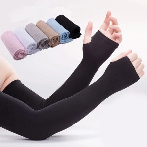 NONE 1 Paar Eis Seide Ärmel Sonnenschutz Manschette Arm Ärmel UV Sonne schützen rutsch feste Sommer Männer Frauen Handschuhe Outdoor Reitarm Abdeckung