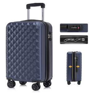 YONSLY uitbreidbare harde koffer 16/20/24/28 inch met TSA-slot, 4 stille 360° wielen °   Wielen, Mesh Bag, Minimalistische Reiskoffer voor dames