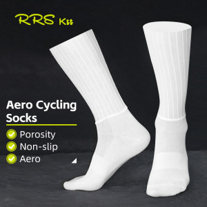 Rrskit Aero Socken TPU Anti Slip Sommer Whiteline Radsocken Herren Fahrrad Sport Laufen Fahrradsocken Atmungsaktiv und bequem