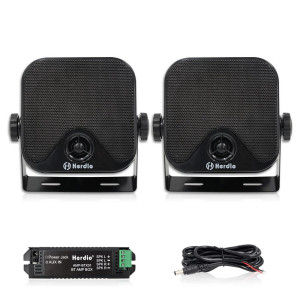 Herdio 4'' wasserdichter Bluetooth-Marine-Lautsprecher 100W, robust, oberflächenmontiert für Wohnmobile, Kompaktlader, ATV, UTV, RZR, Golfwagen