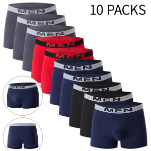 NONE 4/5/10 Stück Modische Bedruckte Mehrfarbige Kombinations-Unterwäsche für Männer Jugendliche Lässige Sport-Unterwäsche Boxershorts für Zuhause
