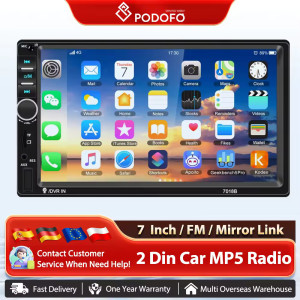 Podofo 7 zoll 2din Auto Audio Stereo Radio Unterstützung Mirrorlink BT EQ Auto Intelligente System Player Autoradio Auto Multimedia Player