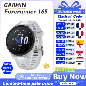 GARMIN Forerunner 165 puls ox sensor stress tracking polsgebaseerde hardloopdynamiek polsgebaseerde hartslag cross training Black