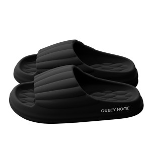 QUEEY HOME Stilvolle Herren-Hausschuhe, dicke Sohle, Druckverteilung, weicher, federnder Komfort, Strandsandalen, rutschfeste, leichte Schuhe für