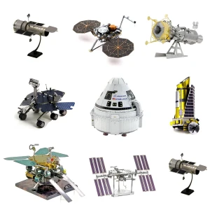 fradoo Weltraumforschung 3D Metall Puzzle Shuttle Hubble Weltraumteleskop Mars Rover Modell Spielzeug für Kinder Kreatives Puzzle Geschenkspielzeug