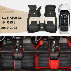 LUTEHIL Für BMW i4 i8 iX iX3 2019-2025 24 23 22 21, individuelle Auto-Fußmatte, Auto-Teppichbezug, Innenzubehör, Schutz